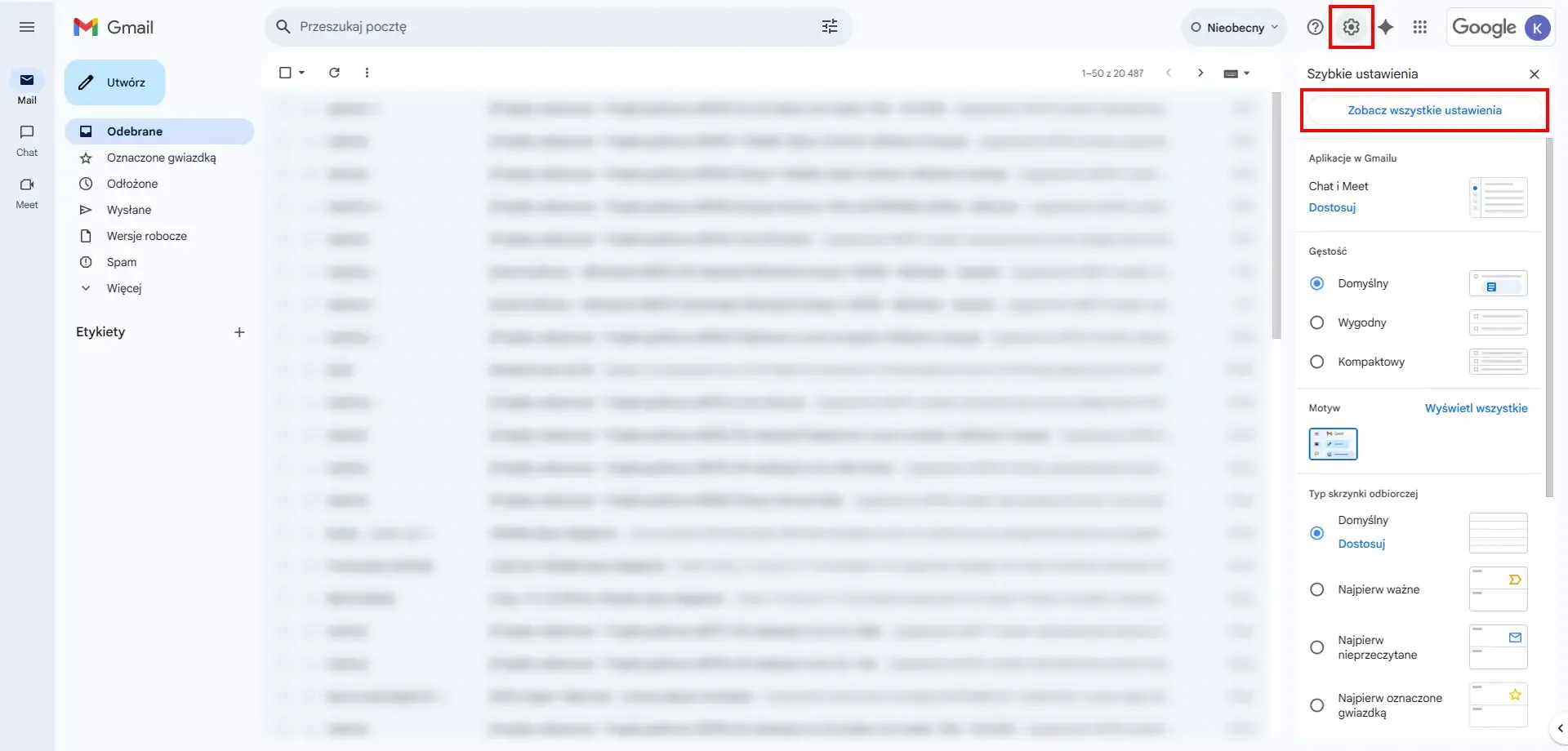 Dodawanie aliasu adresu e-mail w Gmail - Krok 1